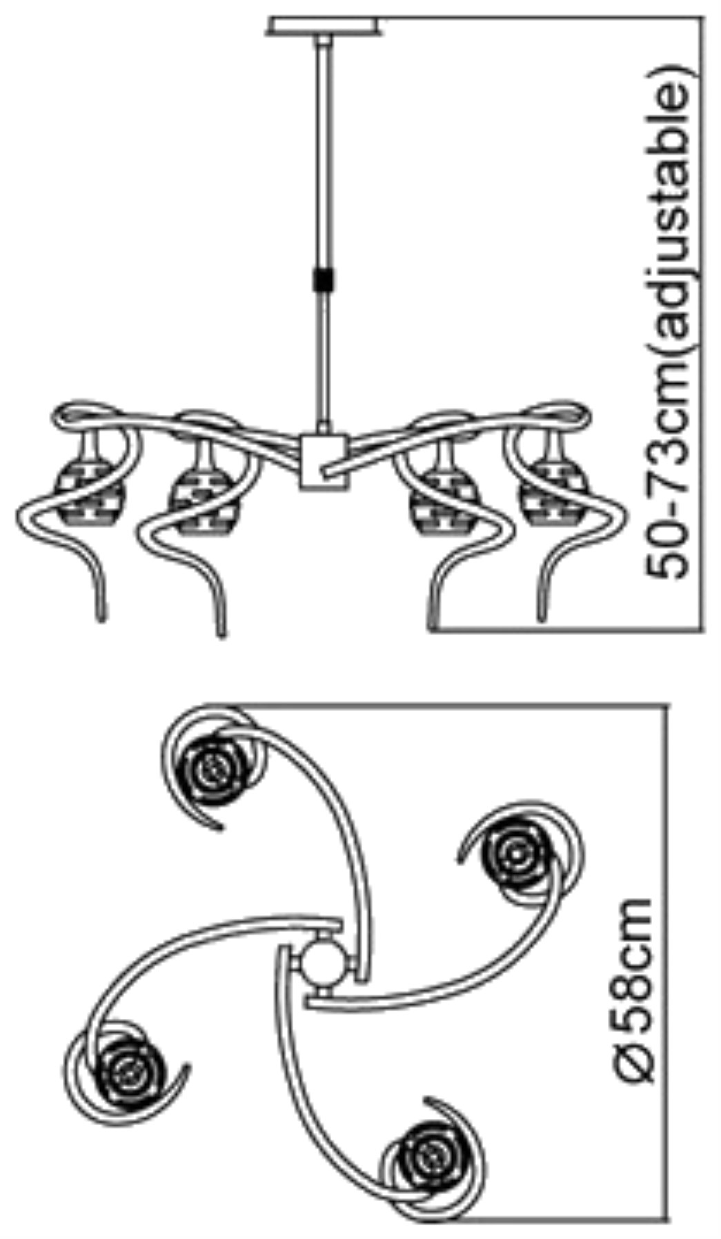 Dali Polished Brass Ceiling Lights Mantra Multi Arm Fittings